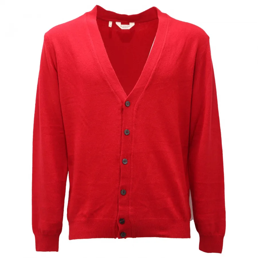 5590AF maglione cardigan uomo RE_BRANDED red cashmere sweater man