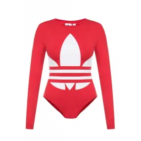 ADIDAS BODY DONNA ORIGINALS LRG LOGO BODY COLORE ROSSO/BIANCO