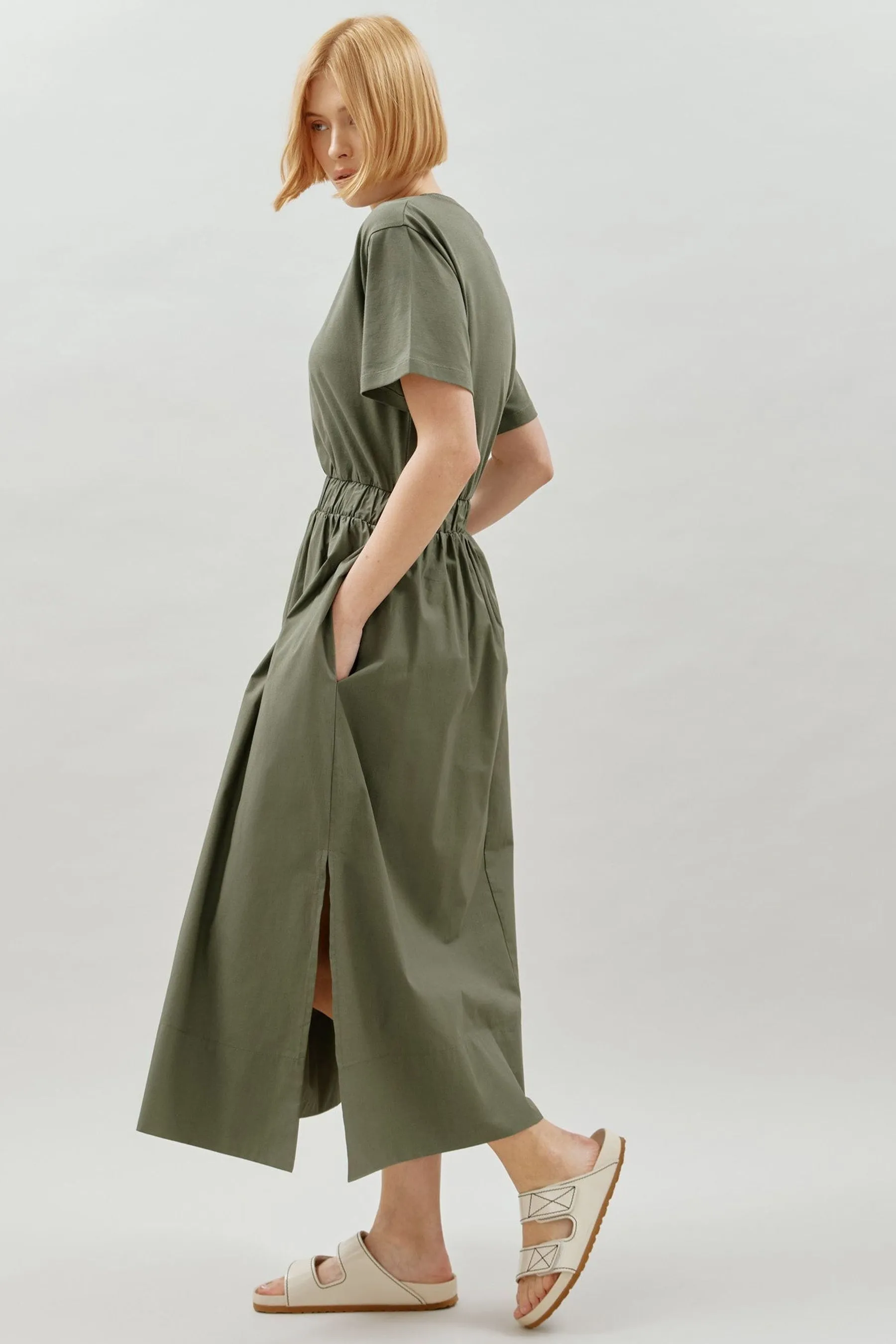 Albaray Verde - Abito T-shirt in tessuto misto