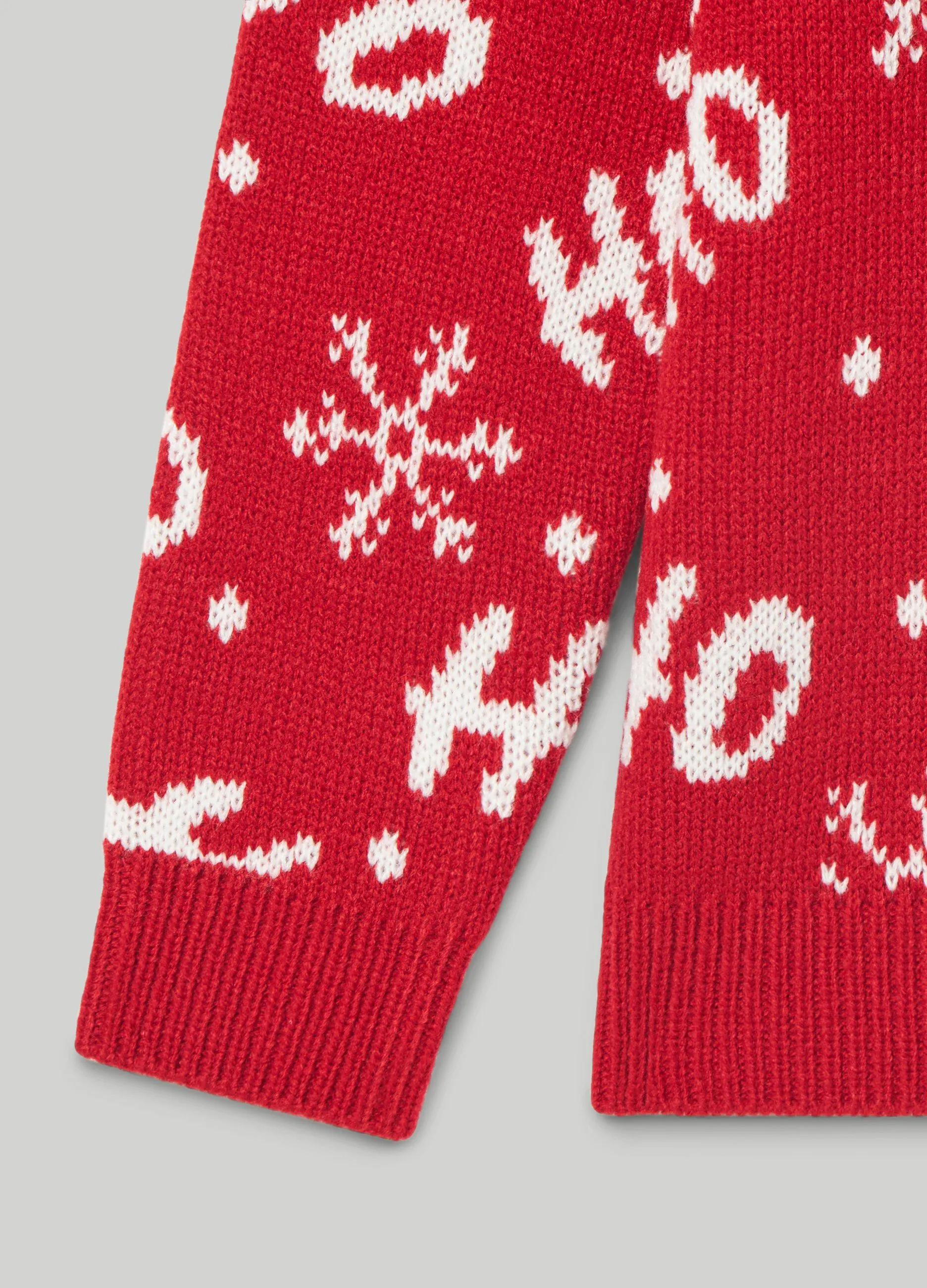 BLUKIDS  Girocollo in tricot jacquard bambino