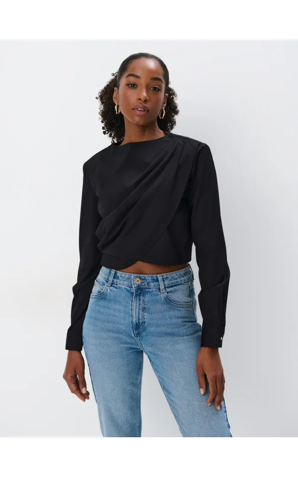 Blusa con arricciatura