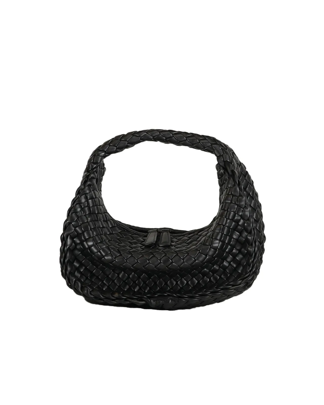 Borsa intrecciata F2839 pelle nera