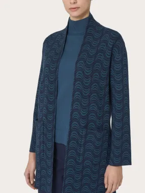 Cardigan lungo aperto in Super Soft - Fant. Reflecting Pond