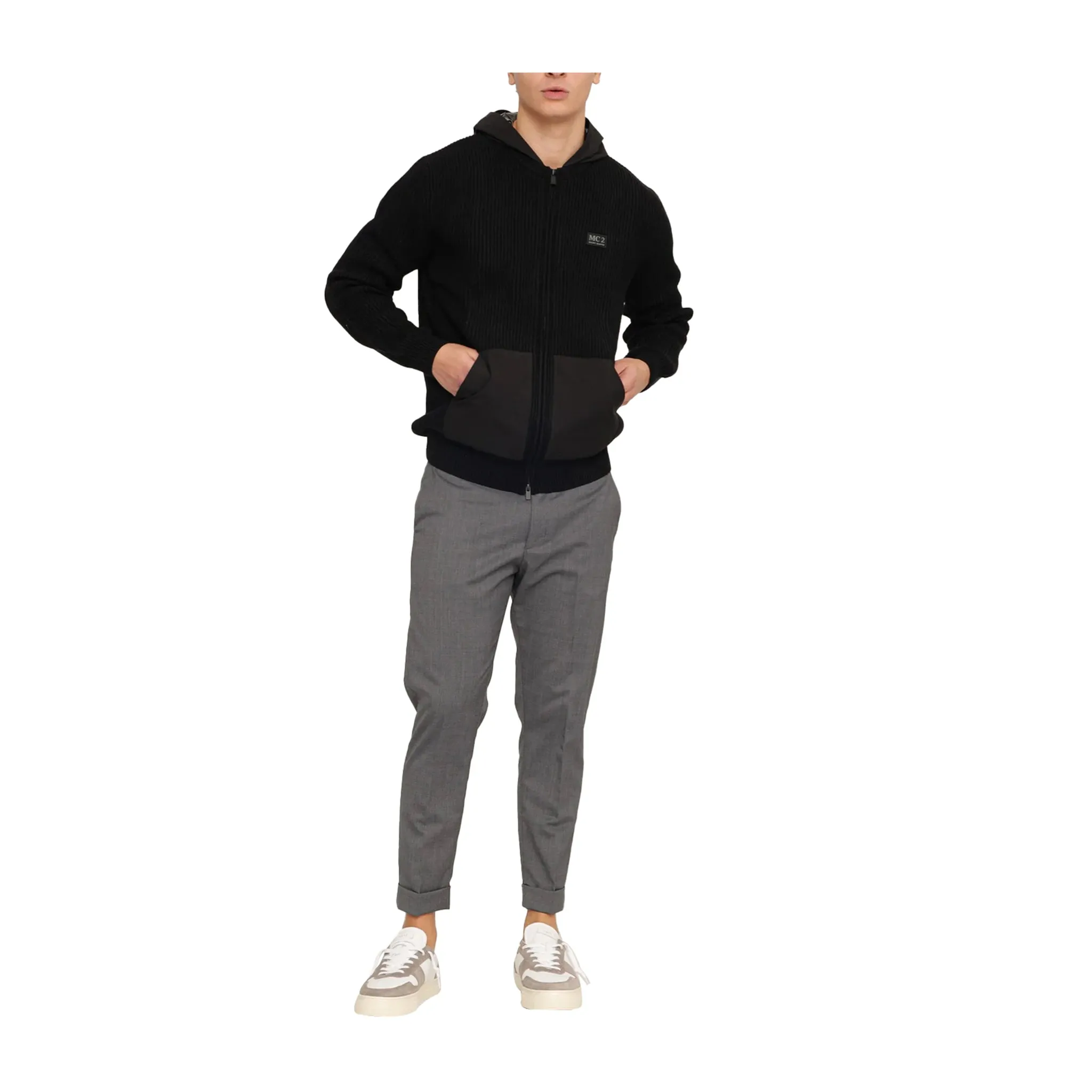 Cardigan Uomo Wiberg a coste Nero