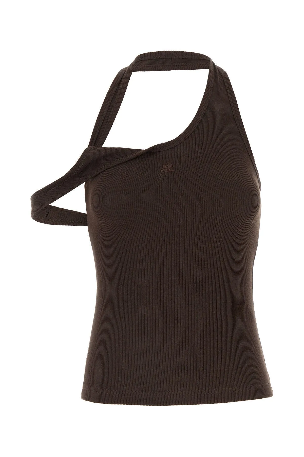 Chocolate stretch cotton tank top    