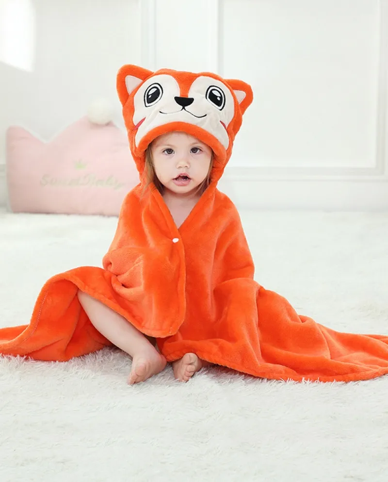 Coperta per animali tinta unita per bambini Asciugamano con cappuccio per bambini Trapunta per aria condizionata