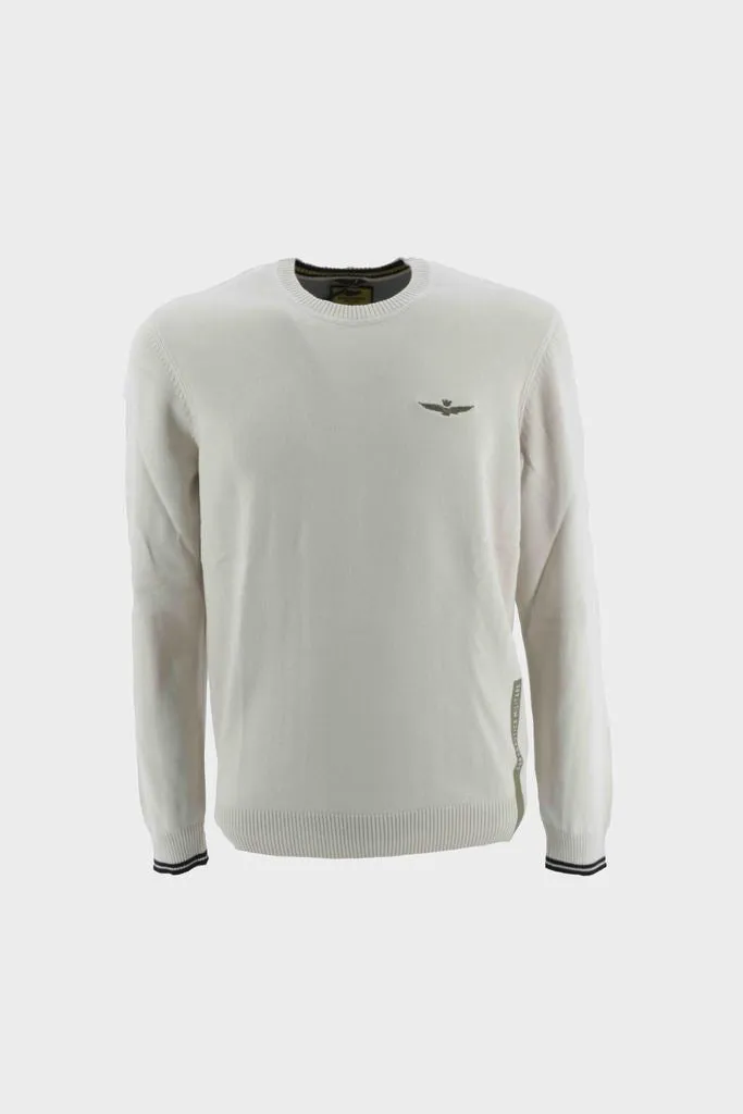 Crewneck Cotton Sweater / Beige