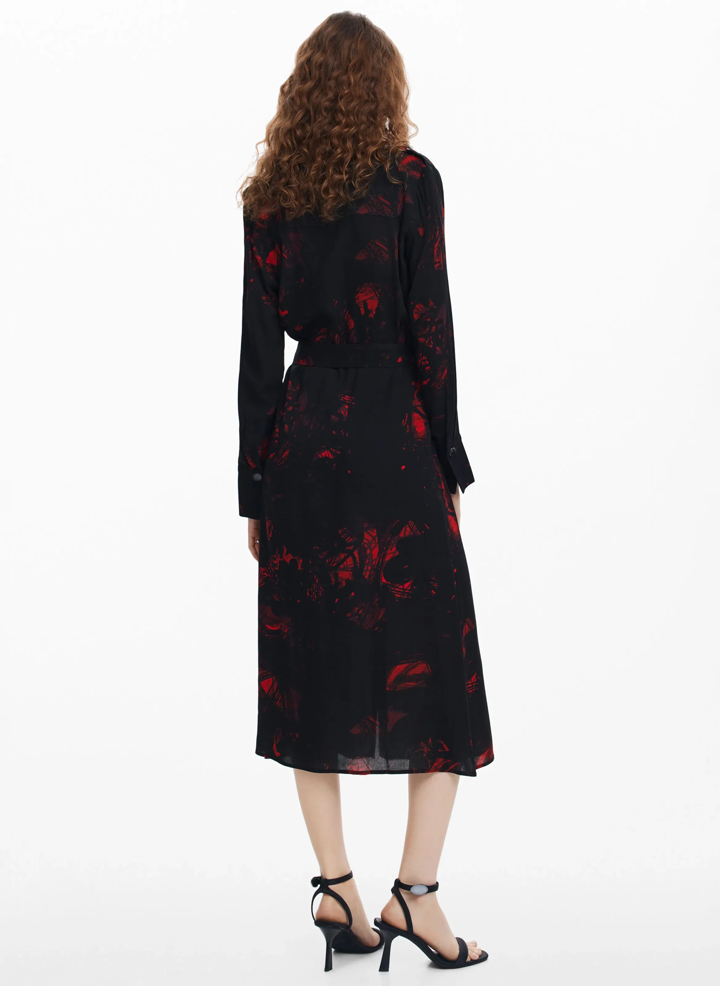  DESIGUAL   Abito camicia midi stampa floreale | Nero