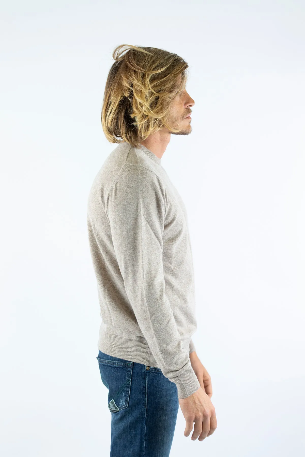  Elia Uomo Girocollo misto cashmere beige basic elia  