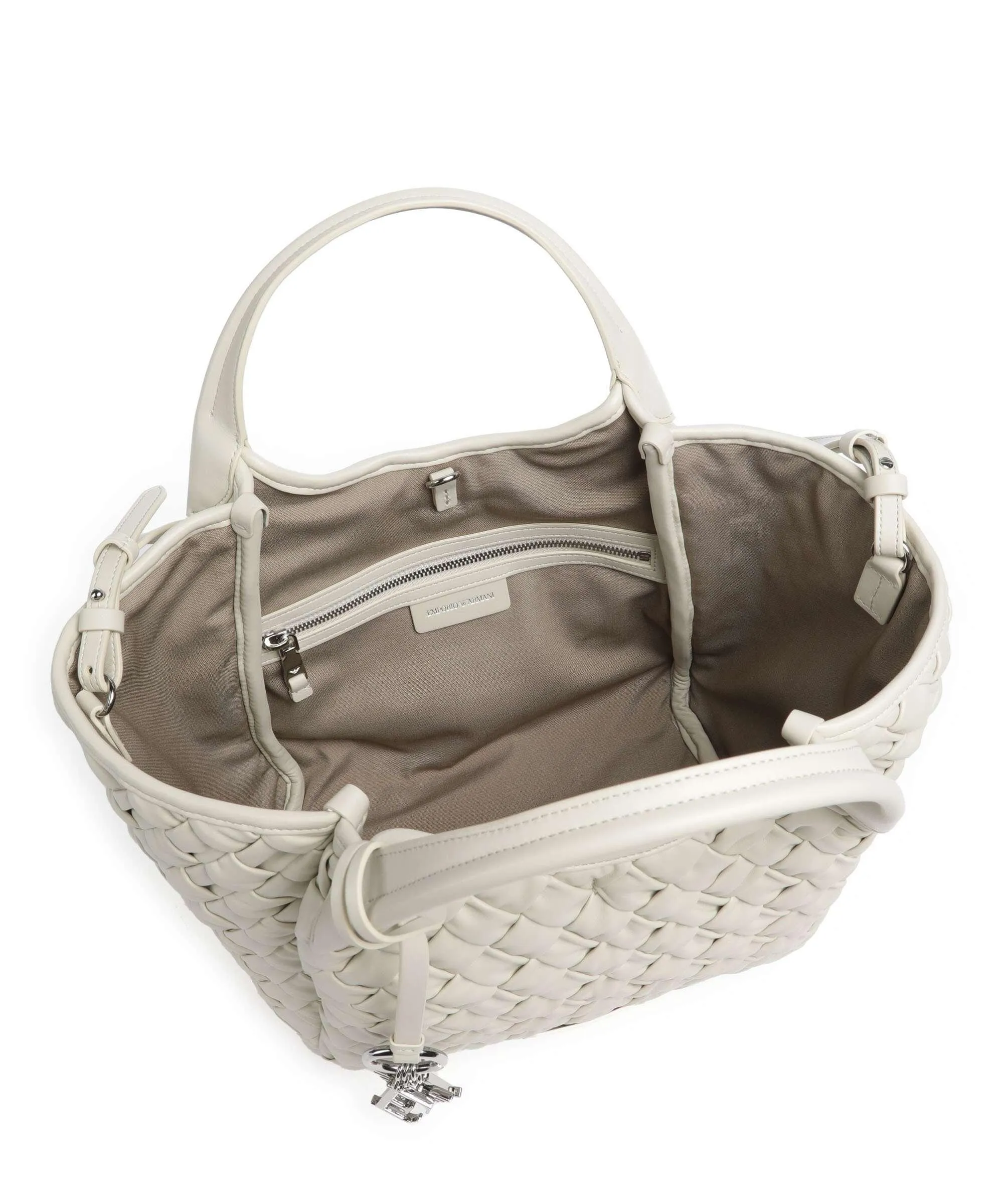  Emporio Armani Durini 24 Borsa a mano poliuretano avorio  