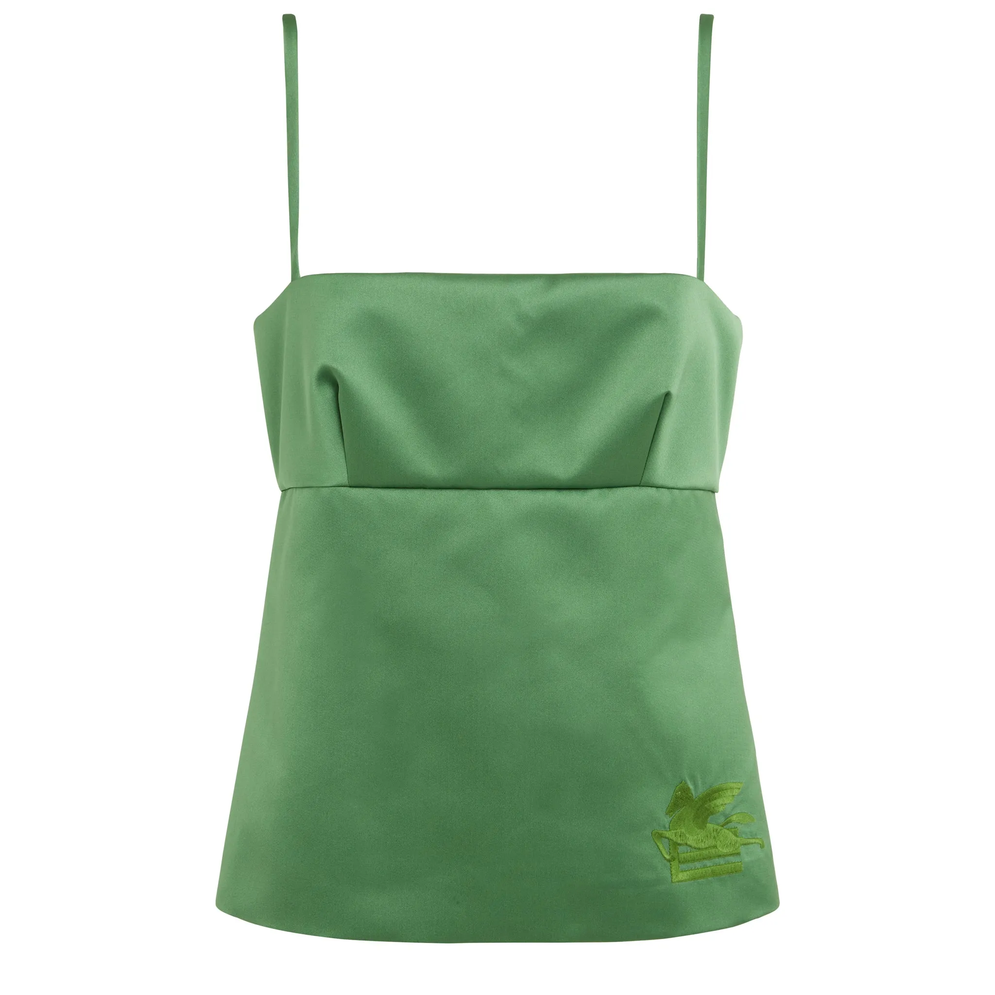 ETRO  Top in tessuto verde