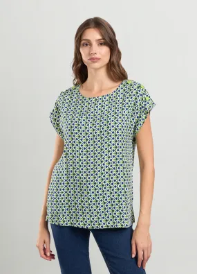 IWIE  Blusa in pura viscosa con stampa donna