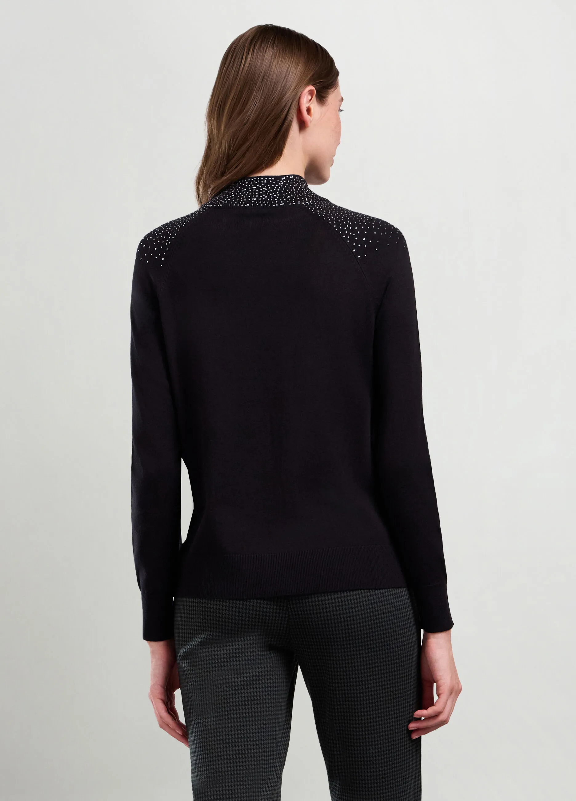 IWIE  Pullover misto viscosa con strass donna