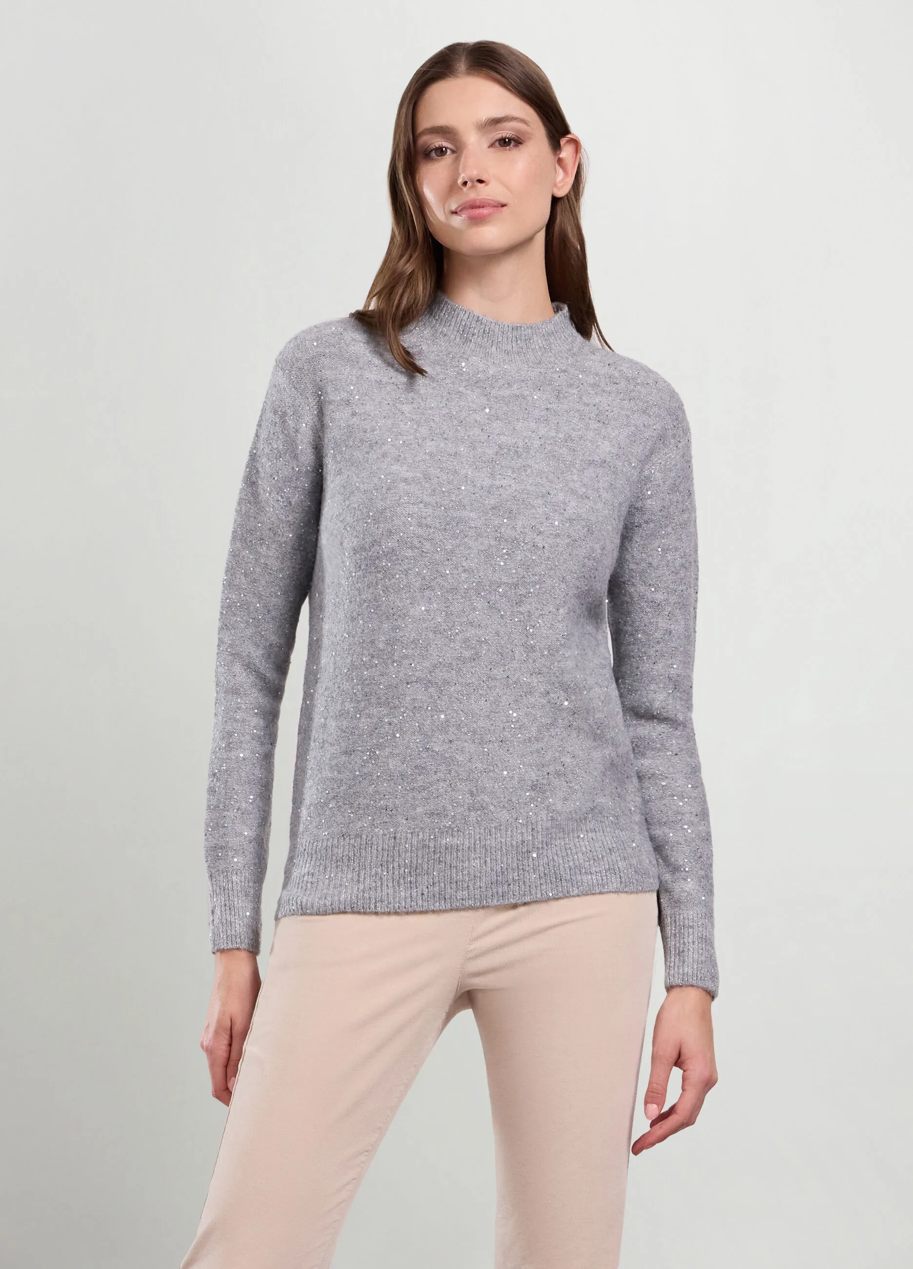 IWIE  Pullover tricot con paillettes donna
