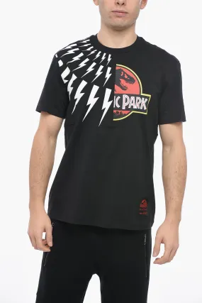 JURASSIC PARK X NB T-Shirt Girocollo HALF THUNDERBOLT in Cotone