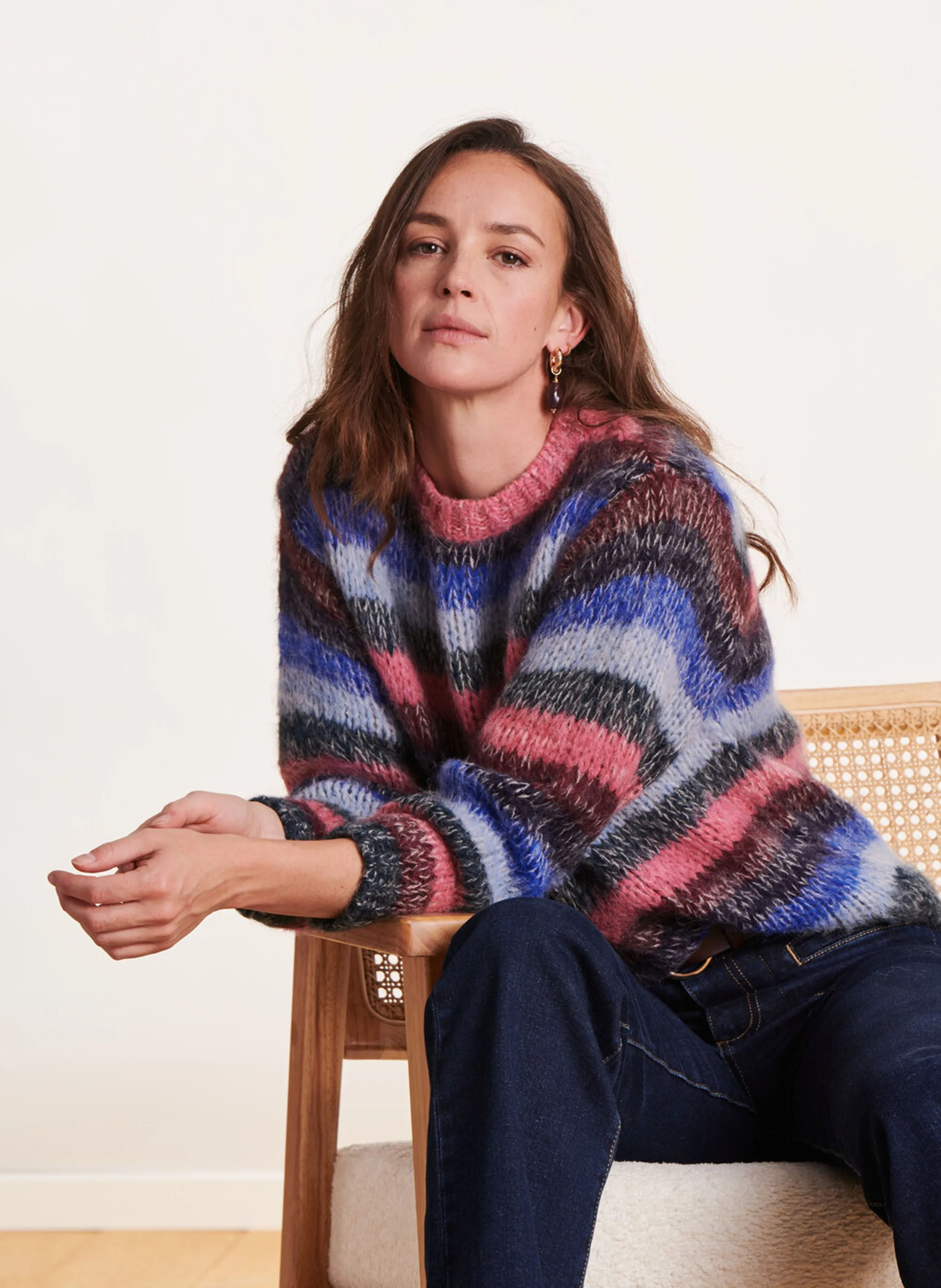  LA FEE MARABOUTEE   Maglione ampio scollo tondo | Multicolore