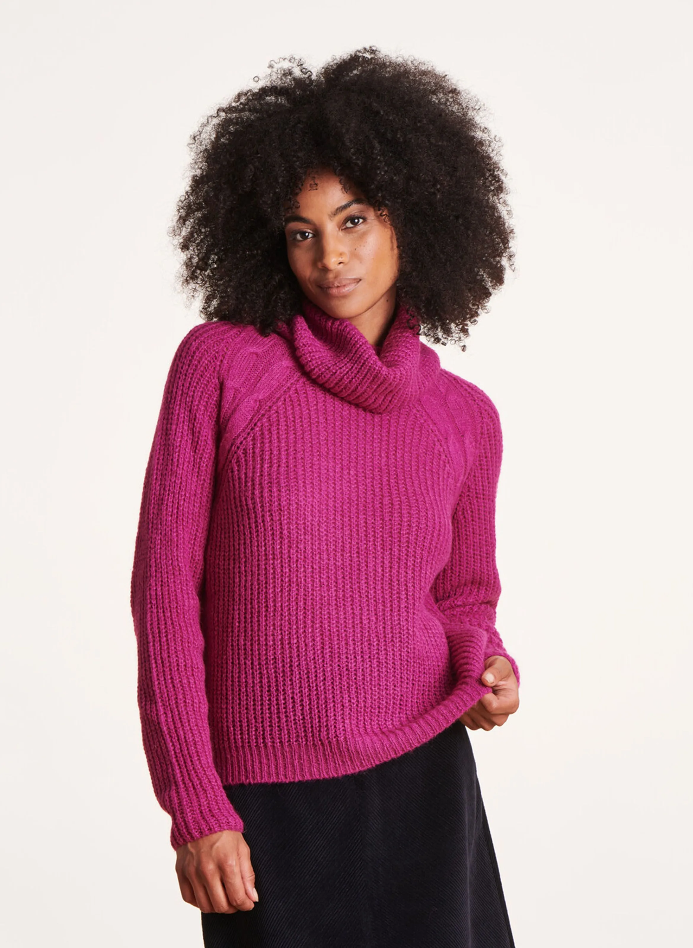  LA FEE MARABOUTEE   Maglione tricot a dolcevita | Rosa