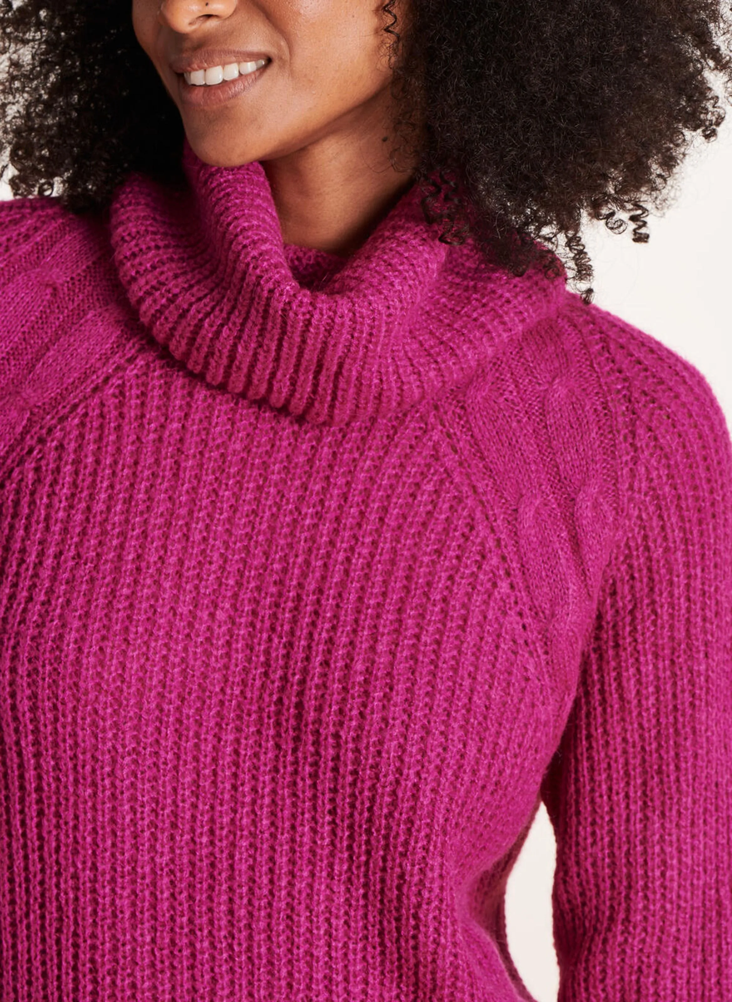  LA FEE MARABOUTEE   Maglione tricot a dolcevita | Rosa