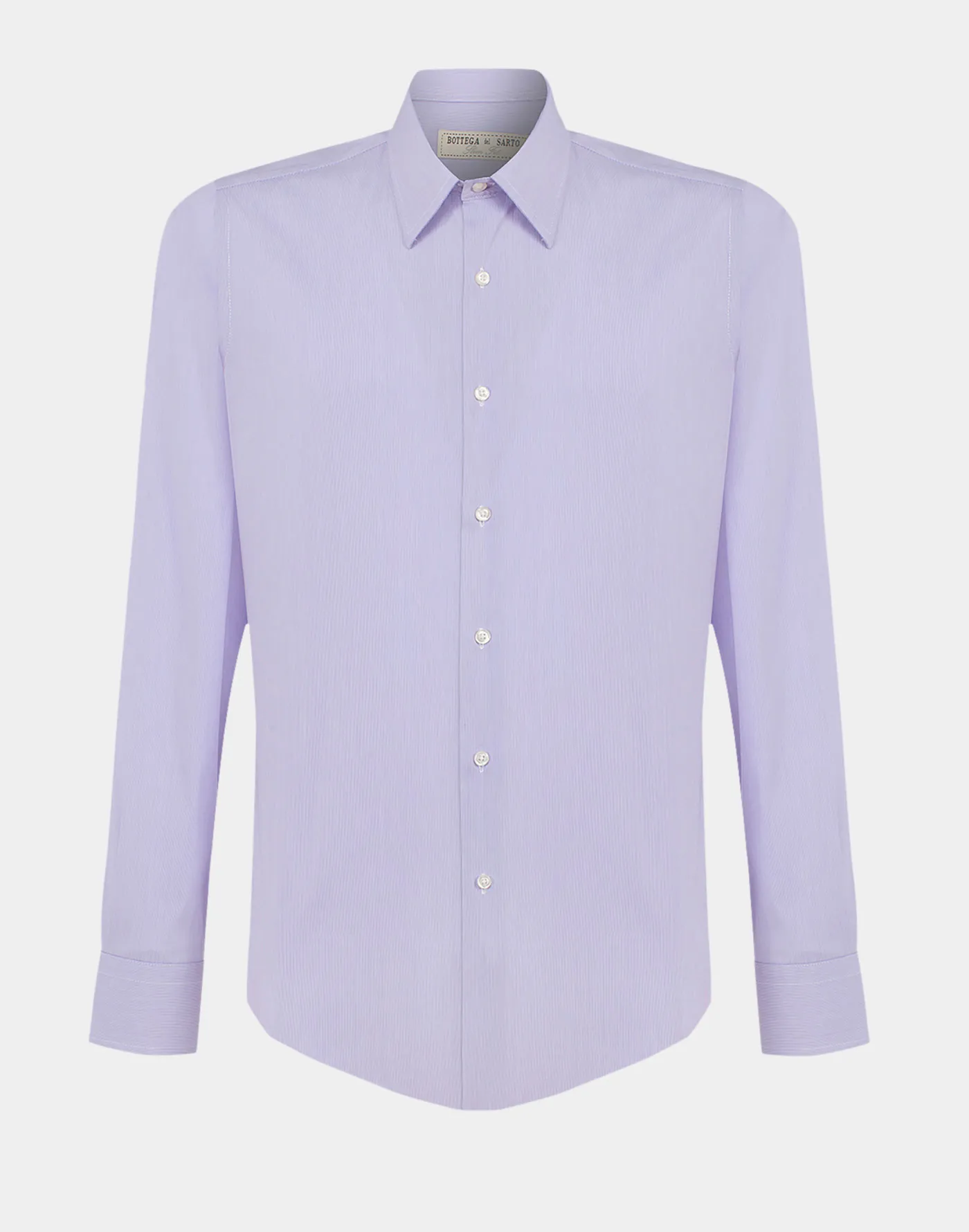 Liliac Striped Cotton Poplin Stretch Slim Fit Shirt