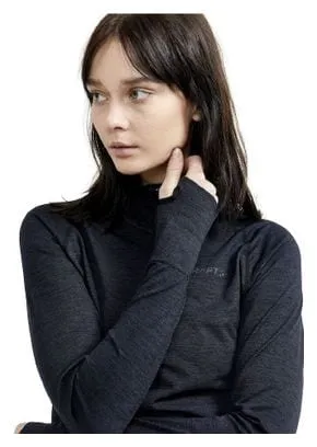 Maglia 1/2 zip Craft Core Dry Active Comfort nero donna
