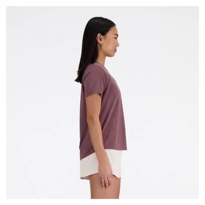 Maglia a manica corta da donna New Balance Athletics Run Purple