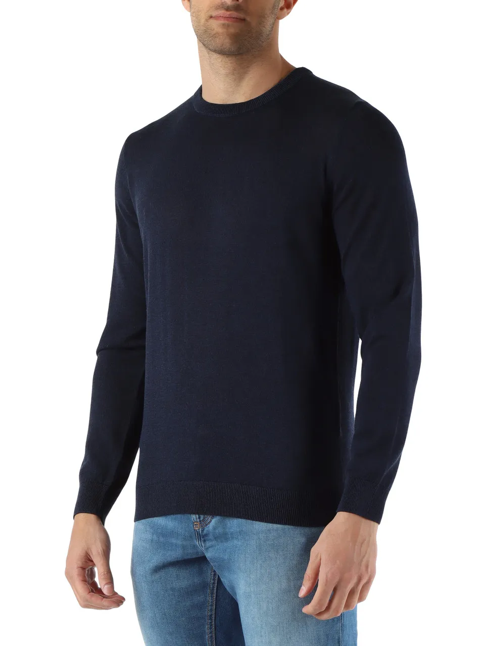 Maglia slim fit in filo di viscosa e cotone
