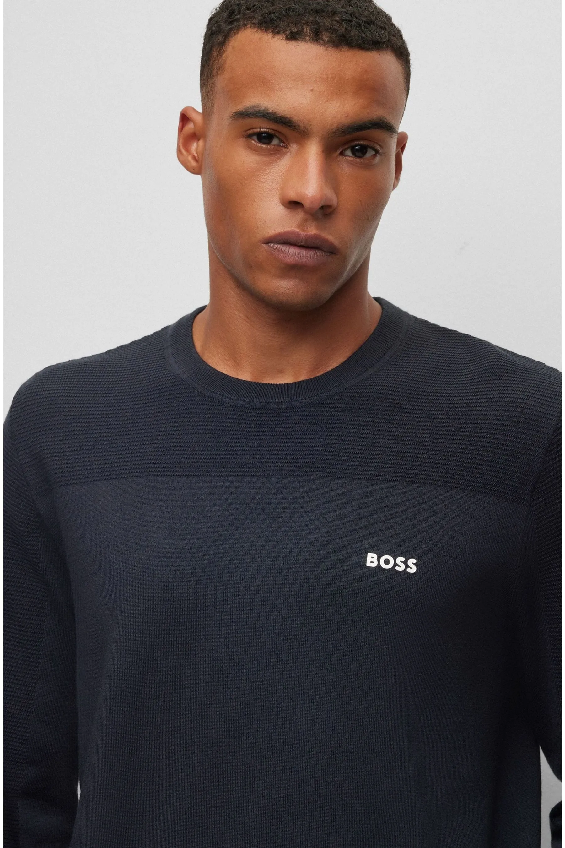 Maglione in tessuto Dry-Flex Girocollo con logo BOSS    