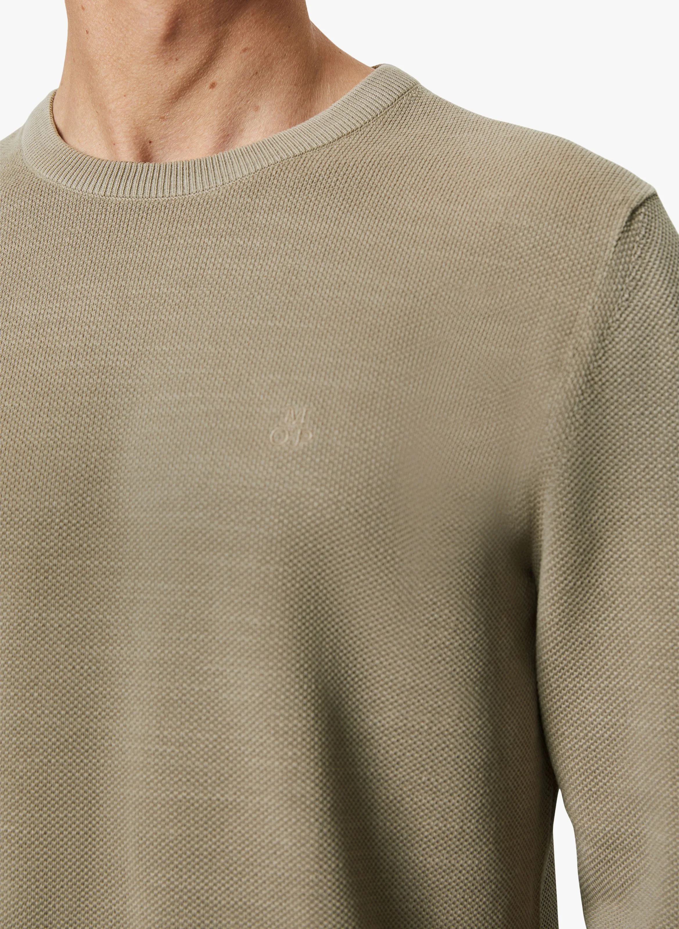  MARC O'POLO   Maglione scollo tondo in cotone biologico | Beige