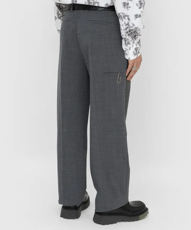 Off-White Pantaloni grigi OMCA190F21FAB004