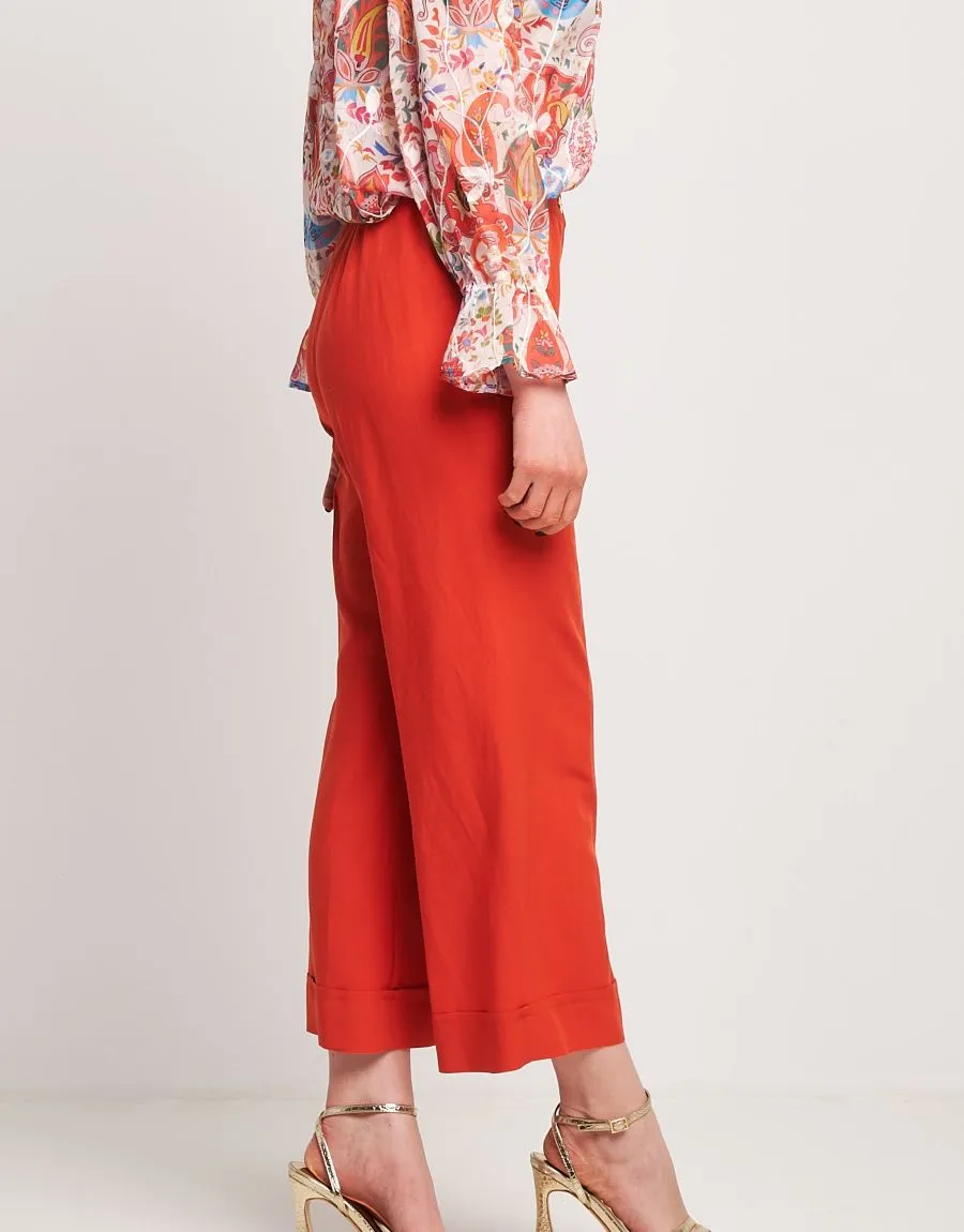 Pantalone paprika misto lino