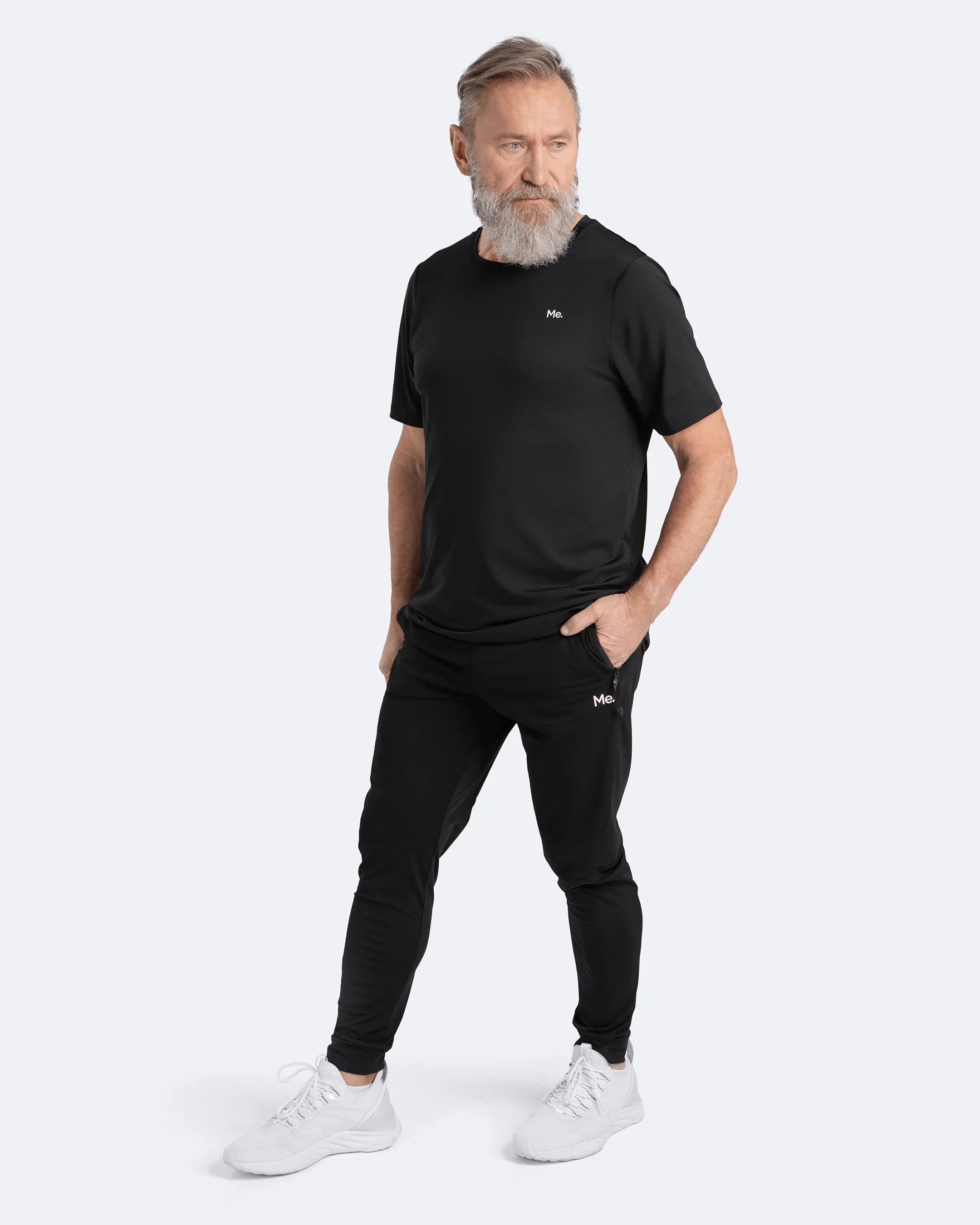 Pantaloni athleisure per jogging color nero intenso  