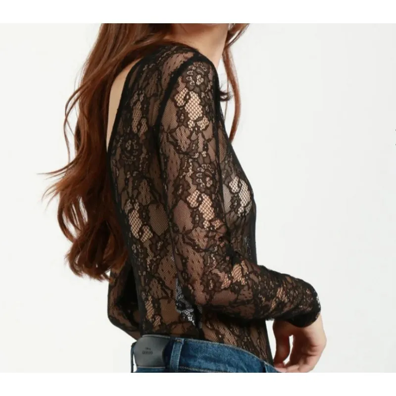 PINKO body in pizzo ROTAZIONALE nero