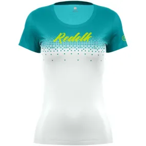 REDELK SILKE LOGO White/Blue Lake t-shirt tecnica donna degradè con stampa