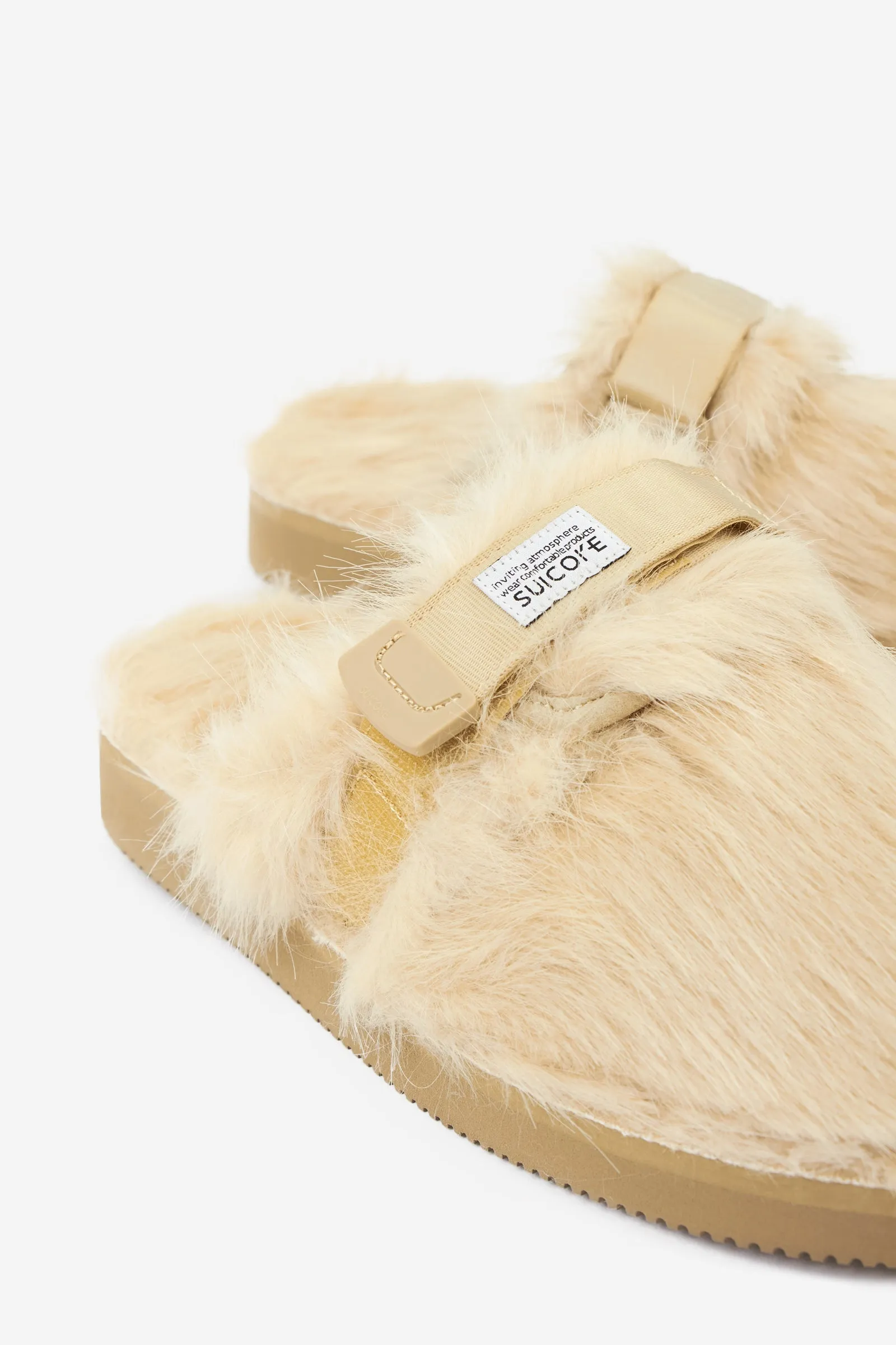 Sandali flats ZAVO 2EU in tessuto beige