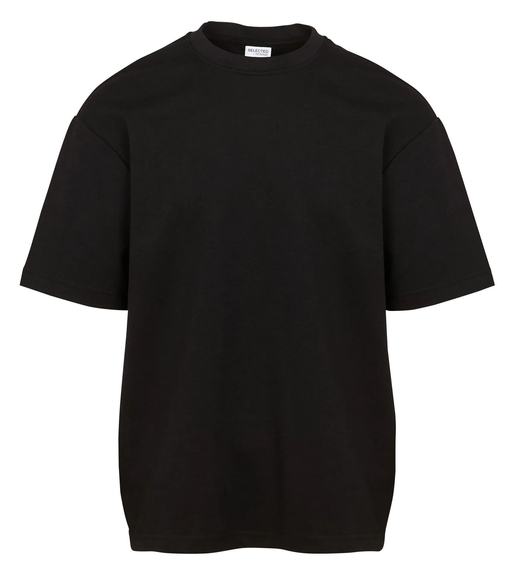  SELECTED   LOOSEOSCAR - Maglietta oversize in misto cotone biologico | Nero