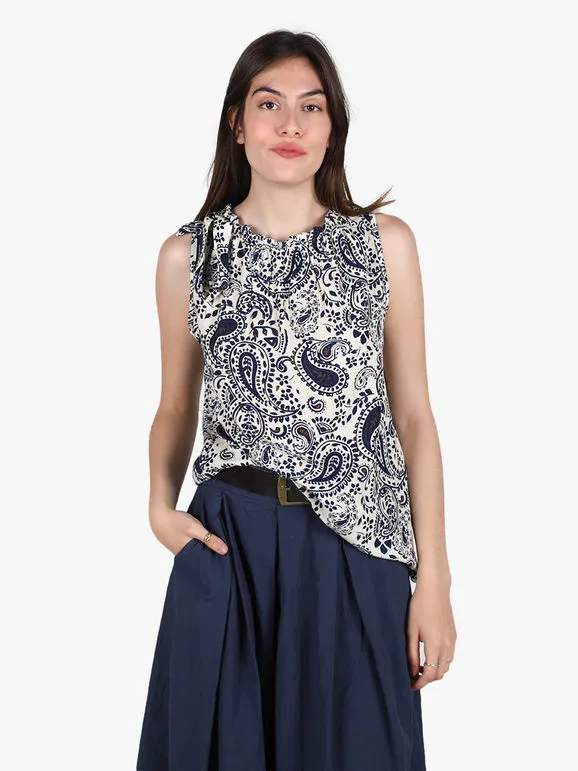 Solada Top femme sans manches à motifs