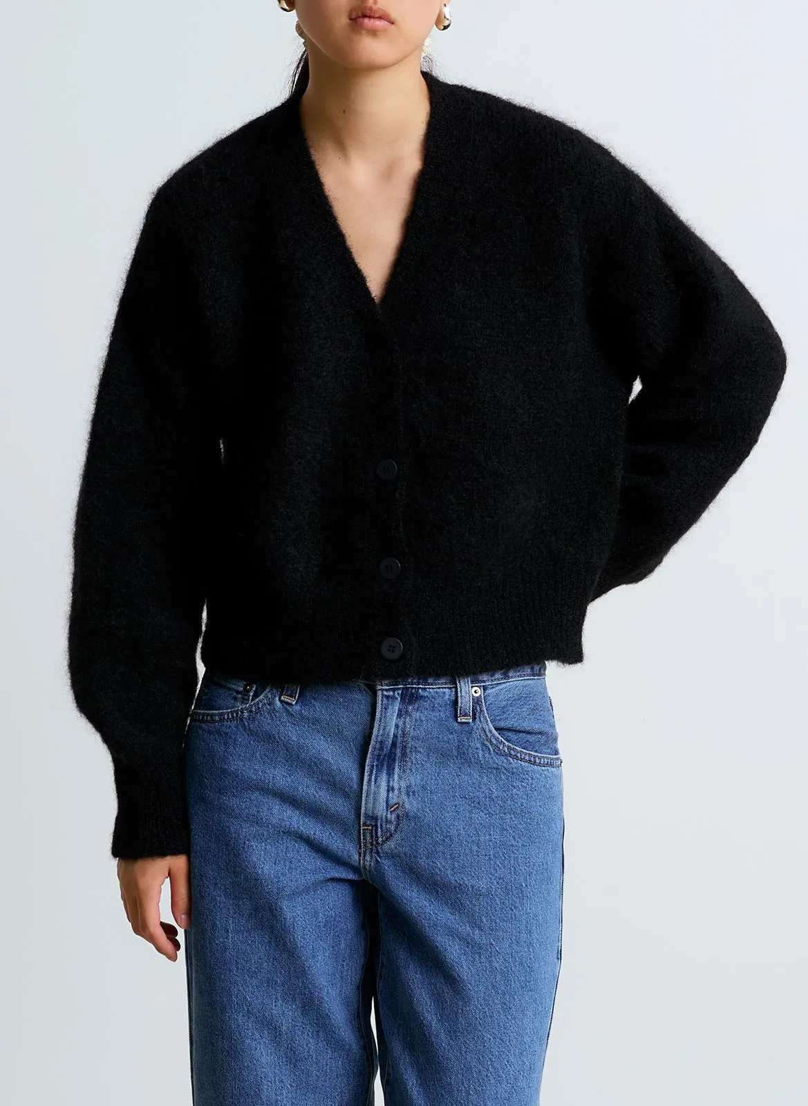  SURPRISE   MONICA - Cardigan corto in misto mohair | Nero