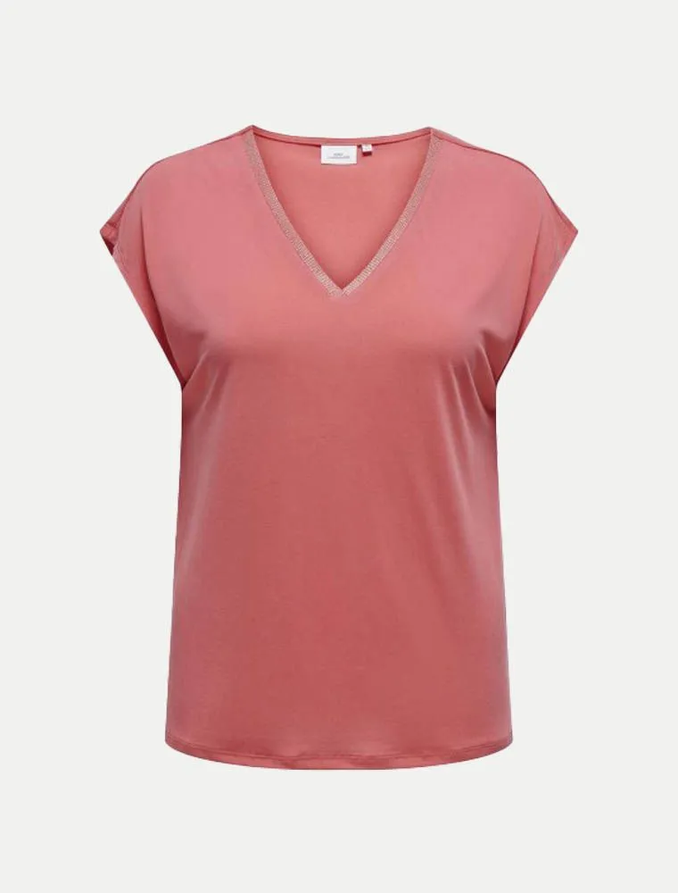 T-shirt Manica Corta Carmakoma - Rose