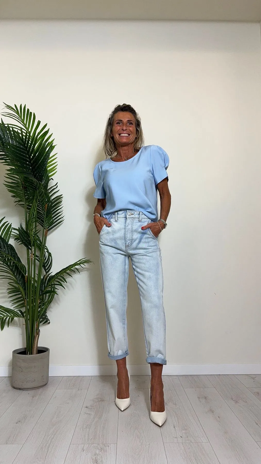 TENSIONE IN - 4P224006 - BLUSA VISCOSA MANICHE TULIPANO