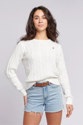 U.S. Polo Assn. Girocollo Donna a trecce Rosa Maglione    