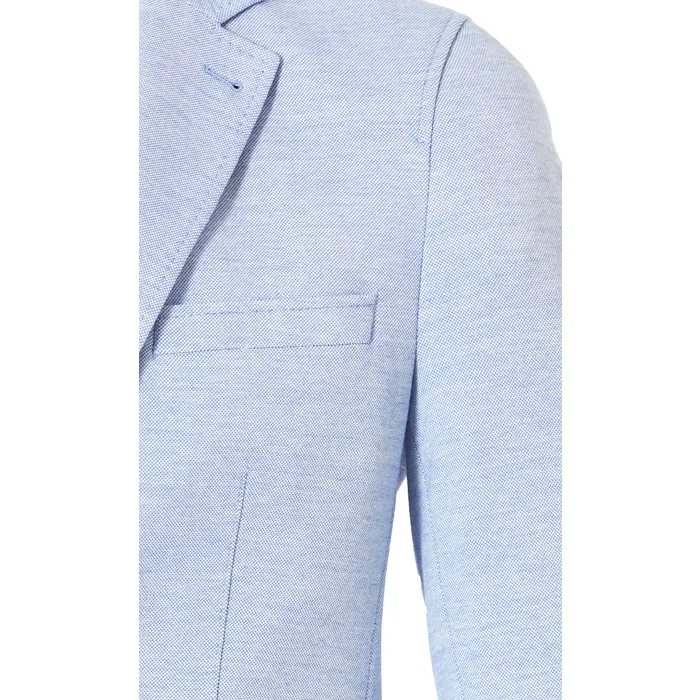 Weis blazer tricot stretch comfort fit misto Azzurro