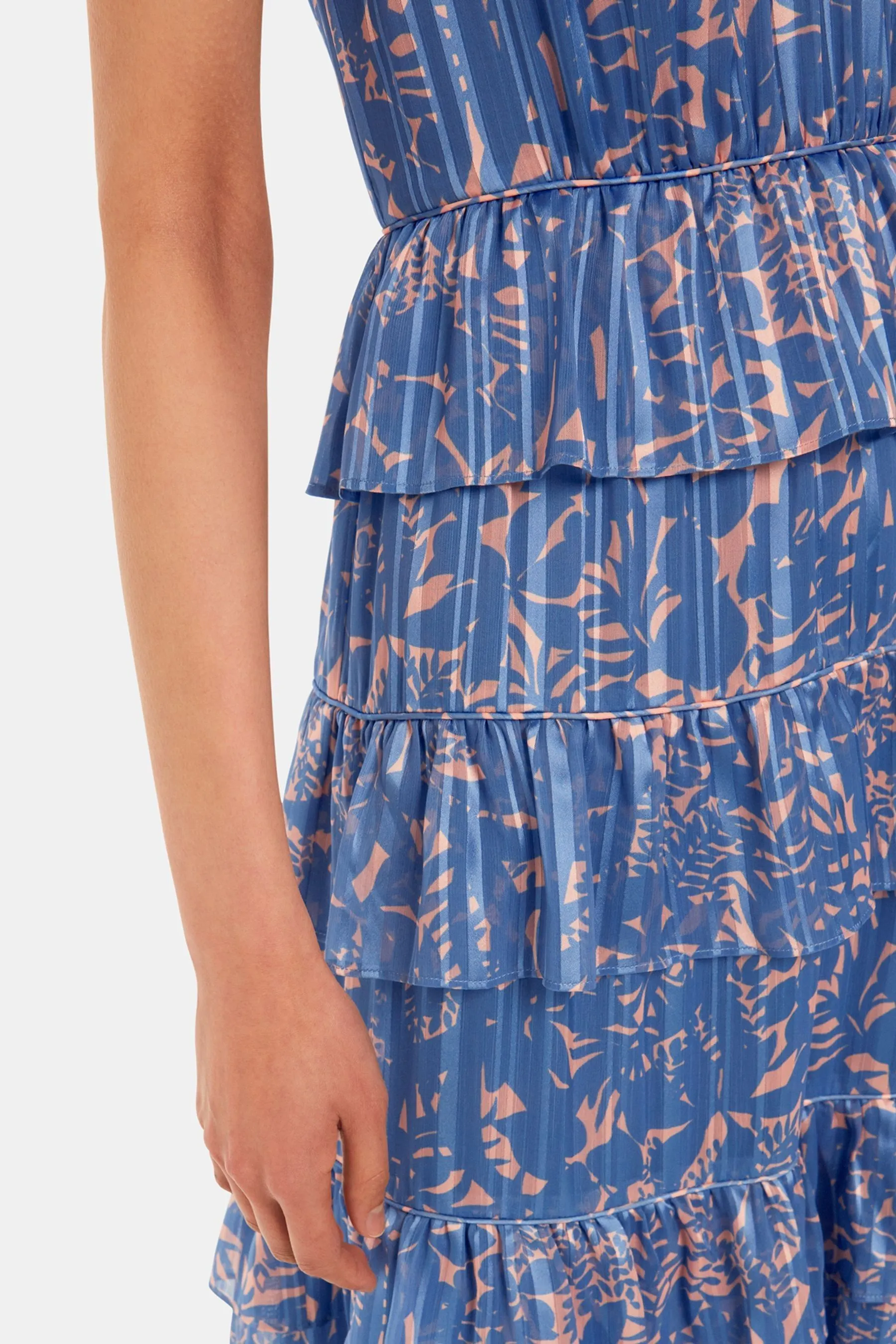Whistles Viola - Paloma - Abito con foglie tropicali