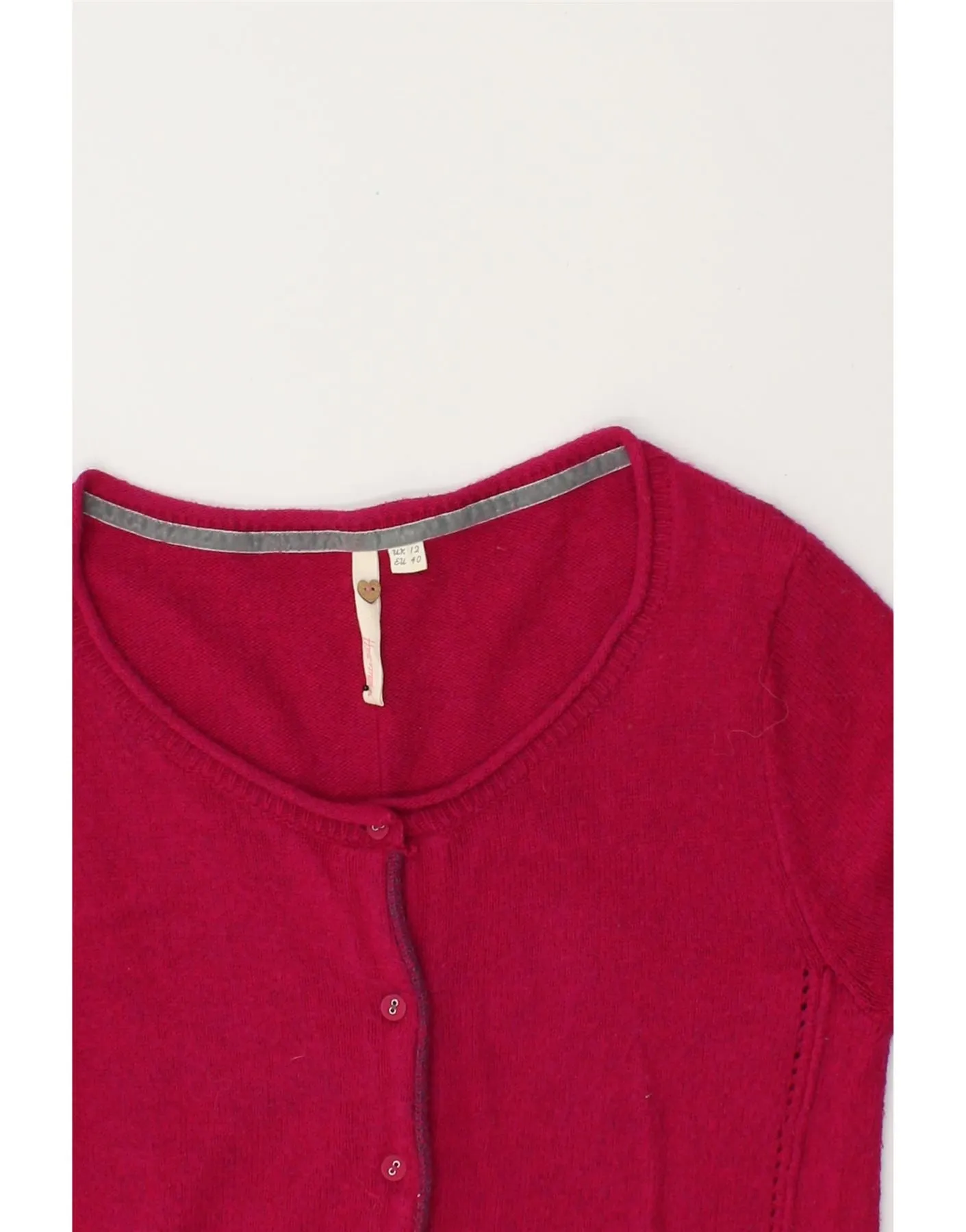 WHITE STUFF Womens Cardigan Sweater UK 12 Medium Pink Nylon